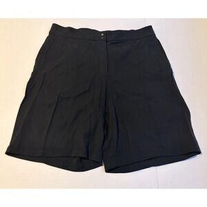 Ladies LuluLemon Jet Set Size 12 Shorts Black Zipper and Snaps Elastic Waist EU